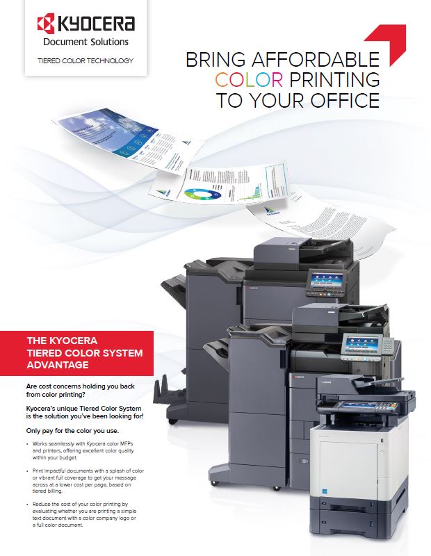 Kyocera, Software, Cost Control And Security, Tiered Color Monitor, Advanced Business Technology